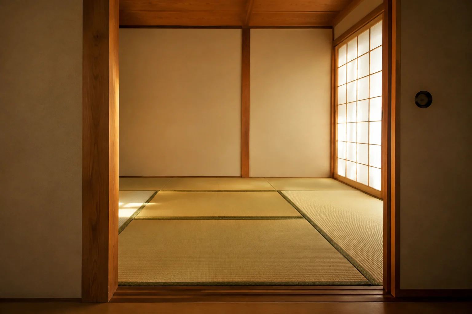 障子から光が差す畳の和室のイメージ
